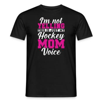 Maman de hockey sur glace - T-shirt homme - noir - Devant - AI Model Male 178 light (178cm)