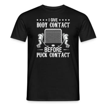 Joueurs de hockey sur glace - T-shirt homme - noir - Devant - AI Model Male 178 light (178cm)