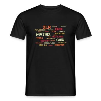 Bühnencrew -Beleuchtungstechniker - Männer T-Shirt - Schwarz - Vorne - AI Model Male 178 light (178cm)
