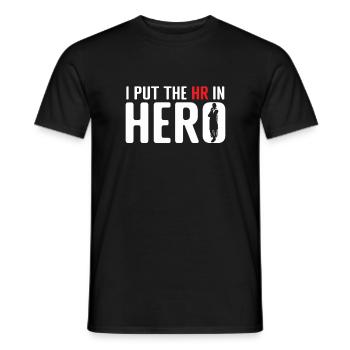 HR Manager Human Resource HR Mitarbeiter - Männer T-Shirt - Schwarz - Vorne - AI Model Male 178 light (178cm)