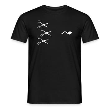Vasectomy urologist - Men's T-Shirt - black - Front - AI Model Male 178 light (178cm)