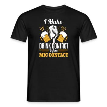 Drôle de chanteur de karaoké - T-shirt homme - noir - Devant - AI Model Male 178 light (178cm)