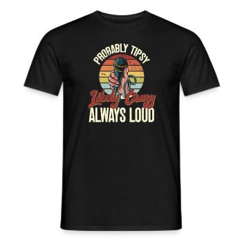 Drôle de chanteur de karaoké - T-shirt homme - noir - Devant - AI Model Male 178 light (178cm)
