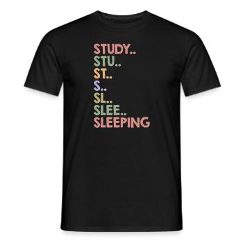 Lustige College-Studentenstudie - Männer T-Shirt - Schwarz - Vorne - AI Model Male 178 light (178cm)