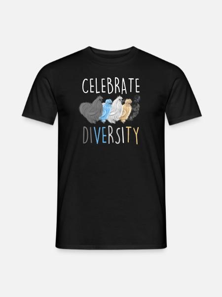 Silkie chicken - Men's T-Shirt - black