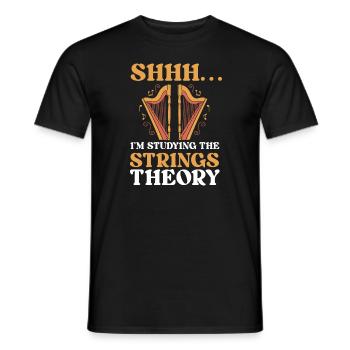 Harfenspieler Harfenist - Männer T-Shirt - Schwarz - Vorne - AI Model Male 178 light (178cm)