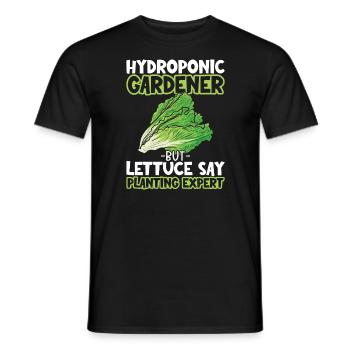 Hydroponics indoor horticulture - Men's T-Shirt - black - Front - AI Model Male 178 light (178cm)