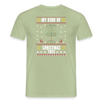 Disc golf - T-shirt homme - vert sauge - Devant - AI Model Male 178 light (178cm)
