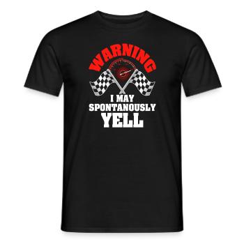 Pit crew Racing Pit Crew Granny - Men's T-Shirt - black - Front - AI Model Male 178 light (178cm)