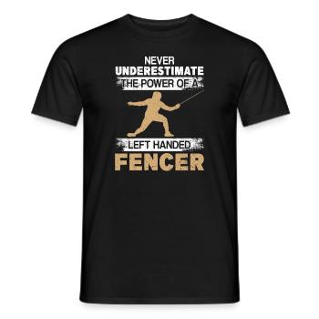 Fencing Fencer - Men's T-Shirt - black - Front - AI Model Male 178 light (178cm)