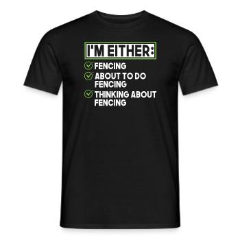 Fencing Fencer - Men's T-Shirt - black - Front - AI Model Male 178 light (178cm)