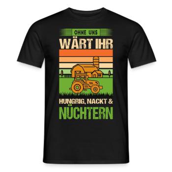 Bauern Protest Landwirt Demo Bauerndemo Traktor - Männer T-Shirt - Schwarz - Vorne - AI Model Male 178 light (178cm)