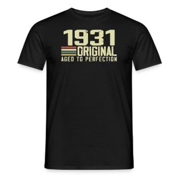 Born in 1931 - Vintage 1931 - 93rd Retro Birthday - Men's T-Shirt - black - Front - AI Model Male 178 light (178cm)