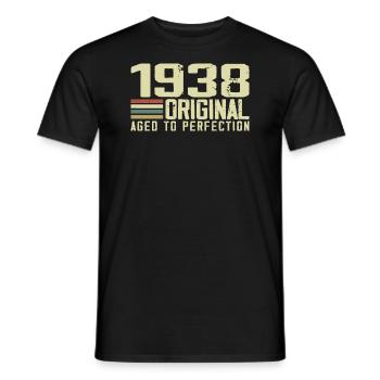 Born in 1938 - Vintage 1938 - 86th Retro Birthday - Men's T-Shirt - black - Front - AI Model Male 178 light (178cm)