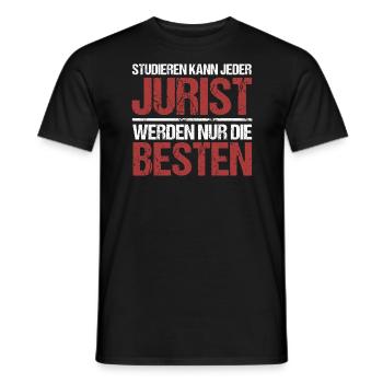 Anyone can study; Lawyers are the best - Men's T-Shirt - black - Front - AI Model Male 178 light (178cm)