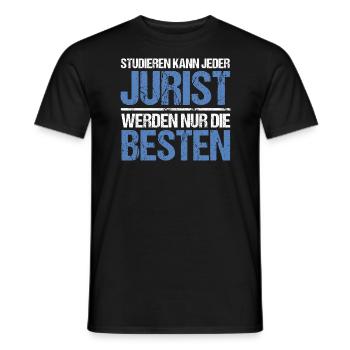 Anyone can study - Lawyer Edition - Men's T-Shirt - black - Front - AI Model Male 178 light (178cm)
