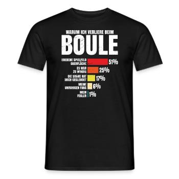 Boule Pétanque - T-shirt homme - noir - Devant - AI Model Male 178 light (178cm)