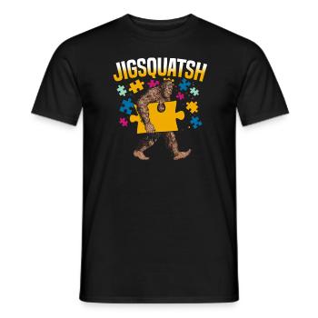 Puzzle - Men's T-Shirt - black - Front - AI Model Male 178 light (178cm)