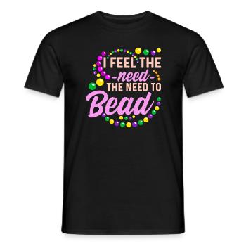 Beading Beader - Men's T-Shirt - black - Front - AI Model Male 178 light (178cm)