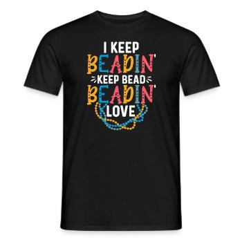 Beading Beader - Men's T-Shirt - black - Front - AI Model Male 178 light (178cm)