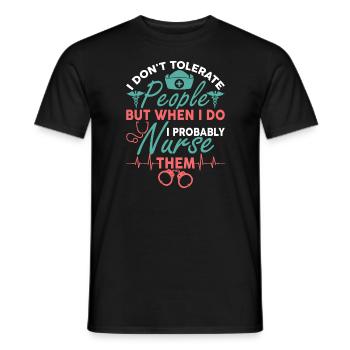 Correctional nurse prison nursing - Männer T-Shirt - Schwarz - Vorne - AI Model Male 178 light (178cm)