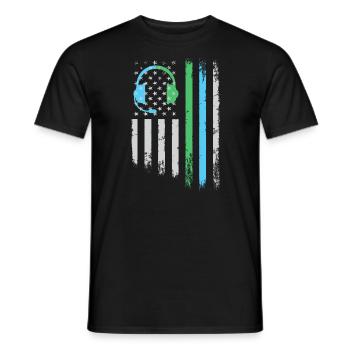 Help Desk Tech Support - Men's T-Shirt - black - Front - AI Model Male 178 light (178cm)