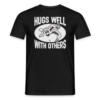 Wrestlers Wrestle Wrestling - Men's T-Shirt - black - Front - AI Model Male 178 light (178cm)