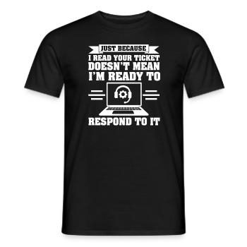Assistance technique - T-shirt homme - noir - Devant - AI Model Male 178 light (178cm)