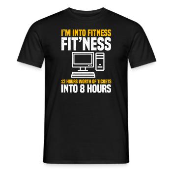 Help Desk Tech Support - Men's T-Shirt - black - Front - AI Model Male 178 light (178cm)