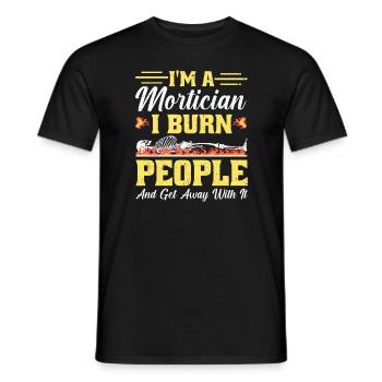 Mortician Funeral Director - Men's T-Shirt - black - Front - AI Model Male 178 light (178cm)