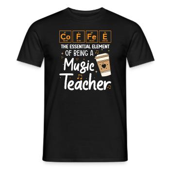 Music Teacher - Men's T-Shirt - black - Front - AI Model Male 178 light (178cm)