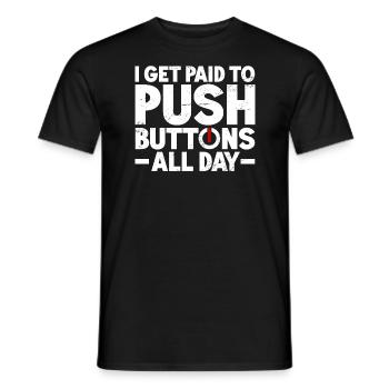 Machinist CNC Machine Operator - Men's T-Shirt - black - Front - AI Model Male 178 light (178cm)