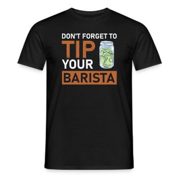 Cafetière Espresso Barista - T-shirt homme - noir - Devant - AI Model Male 178 light (178cm)