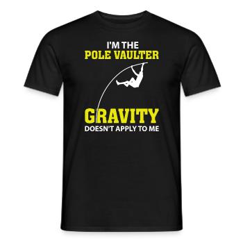 Pole Vaulting vault vaulter - Men's T-Shirt - black - Front - AI Model Male 178 light (178cm)