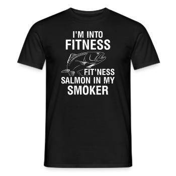 King Salmon Fishing fisherman - Männer T-Shirt - Schwarz - Vorne - AI Model Male 178 light (178cm)