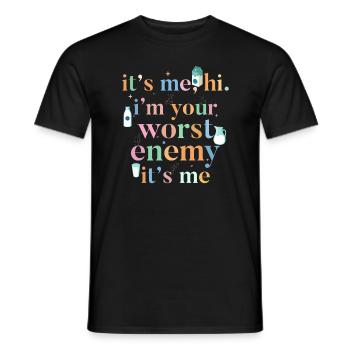 Lactose intolerance - Men's T-Shirt - black - Front - AI Model Male 178 light (178cm)