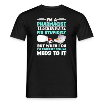 Pharmacist Pharmacy Tech - Men's T-Shirt - black - Front - AI Model Male 178 light (178cm)
