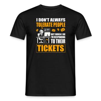Help Desk Tech Support - Men's T-Shirt - black - Front - AI Model Male 178 light (178cm)