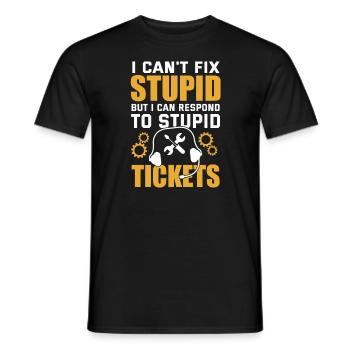Help Desk Tech Support - Men's T-Shirt - black - Front - AI Model Male 178 light (178cm)