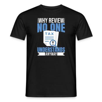 Comptable CPA Préparateur de déclarations de revenus - T-shirt homme - noir - Devant - AI Model Male 178 light (178cm)