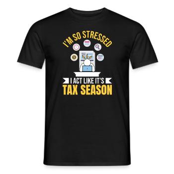 Accountant CPA Tax Preparer - Men's T-Shirt - black - Front - AI Model Male 178 light (178cm)