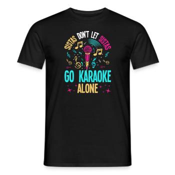 Funny Karaoke singer - Men's T-Shirt - black - Front - AI Model Male 178 light (178cm)