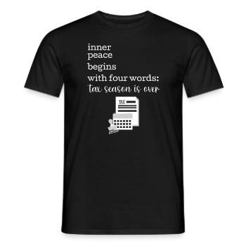 Accountant CPA Tax Preparer - Men's T-Shirt - black - Front - AI Model Male 178 light (178cm)