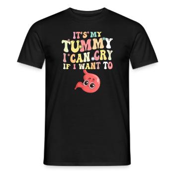 Tummy Ache Survivor - Männer T-Shirt - Schwarz - Vorne - AI Model Male 178 light (178cm)