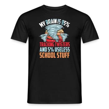 Storm chasing meteorologist tornado boy - Men's T-Shirt - black - Front - AI Model Male 178 light (178cm)