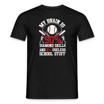Boys Baseball kids - Men's T-Shirt - black - Front - AI Model Male 178 light (178cm)