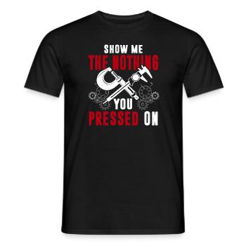 Machinist CNC Machine Operator - Men's T-Shirt - black - Front - AI Model Male 178 light (178cm)