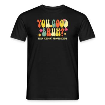 Peer Support Specialist PSS - Männer T-Shirt - Schwarz - Vorne - AI Model Male 178 light (178cm)