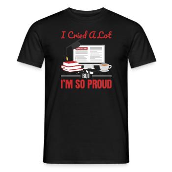 Dissertation defended - Männer T-Shirt - Schwarz - Vorne - AI Model Male 178 light (178cm)