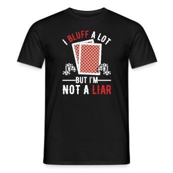 Poker - Männer T-Shirt - Schwarz - Vorne - AI Model Male 178 light (178cm)